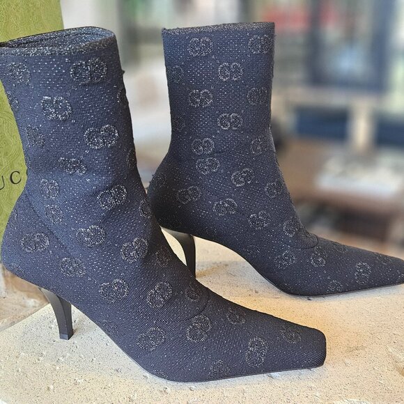 Gucci Ankle Boots Black Womens size 37+ - Picture 1 of 13